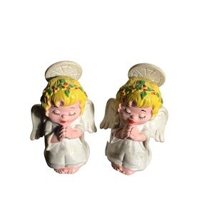 Vintage Wallace Bertie 1980 PVC praying angels